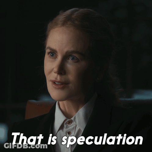 Woman In Suit Smiling Saying That Is Speculation GIF