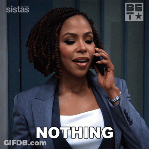 Woman In Suit Talking On Cell Phone Saying Nothing GIF