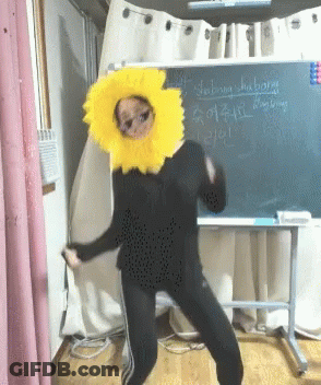 Woman In Sunflower Hat Dancing Shabana Shibang GIF