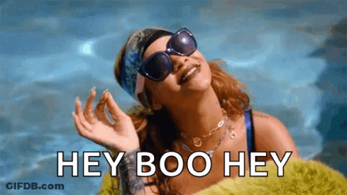 Woman In Sunglasses And Bandana Hey Boo Hey GIF