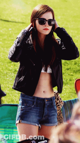 Woman In Sunglasses And Leather Jacket GIF
