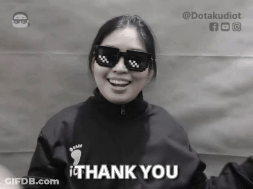 Woman In Sunglasses And Thank You Sweatshirt GIF