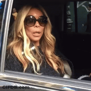 Woman In Sunglasses Looking Out Car Window GIF