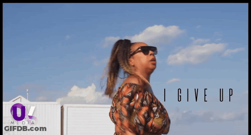 Woman In Sunglasses Saying I Give Up GIF