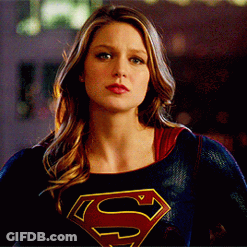Woman In Superman Costume GIF