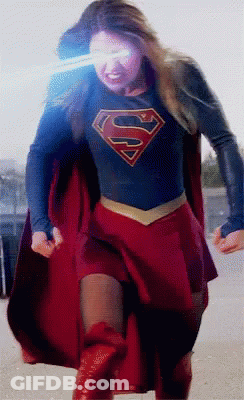 Woman In Superman Costume With S GIF