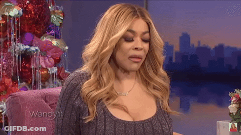 Woman In Sweater And Necklace Saying Wendy GIF