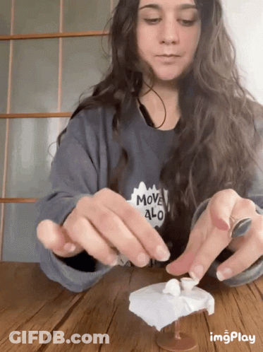 Woman In Sweater Saying Move Alo GIF
