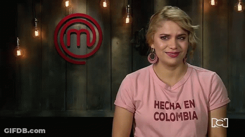 Woman In T-Shirt Hecha En Colombia GIF