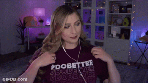 Woman In T-Shirt Saying Do Better GIF