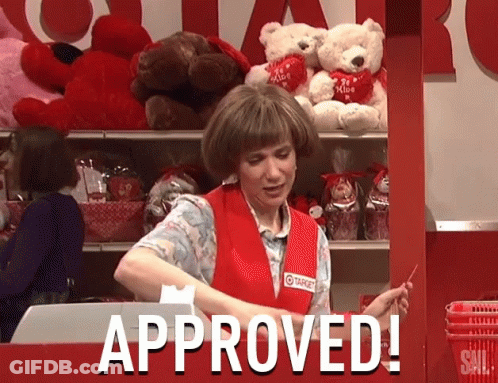 Woman In Target Vest Holding Pencil GIF