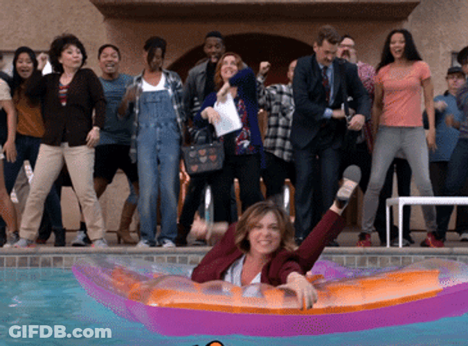Woman In The Pool Yeah GIF