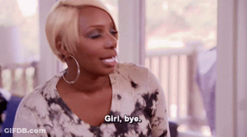 Woman In Tie Dye Shirt Saying Girl, Bye GIF