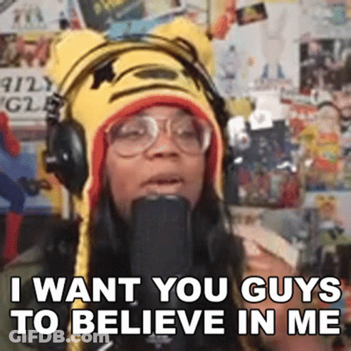 Woman In Tigger Hat And Headphones Holding Banana Into Microphone GIF