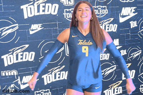 Woman In Toledo Jersey Number 9 GIF