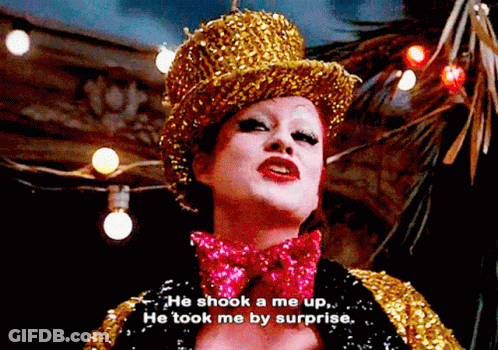 Woman In Top Hat And Bow Tie Says He Shook A Me Up He Took Me By Surprise GIF