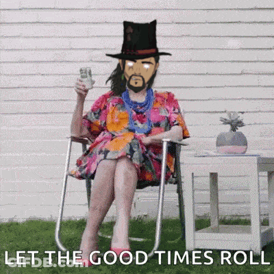 Woman In Top Hat Holding Dollar Bill GIF