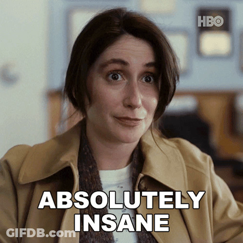 Woman In Trench Coat Saying Absolutely Insane HBO Logo GIF