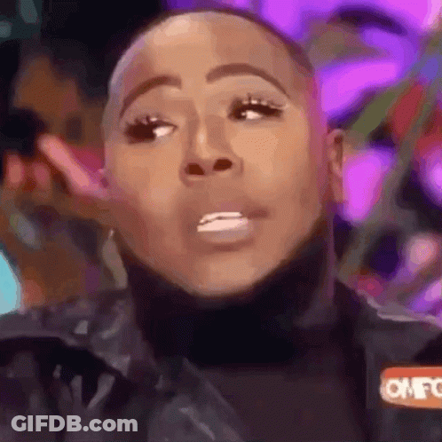 Woman In Turtleneck With Purple Background GIF