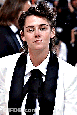 Woman In Tuxedo And Chanel Logo GIF
