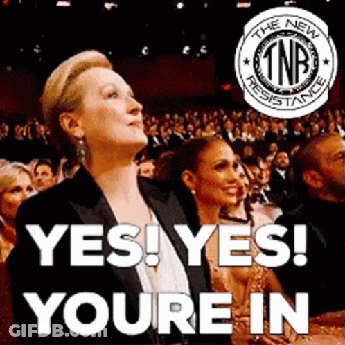 Woman In Tuxedo Saying Yes Yes Youre In GIF