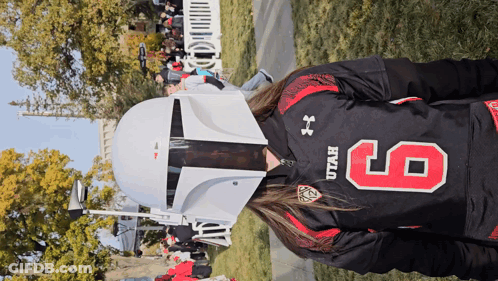 Woman In Utah Jersey Number 6 GIF