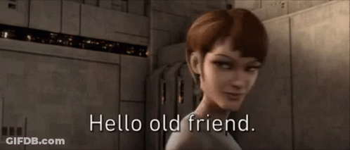 Woman In Video Game Saying Hello Old Friend GIF