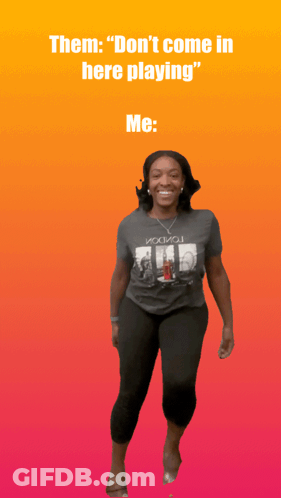 Woman In Vodka T-Shirt Orange Pink Background GIF