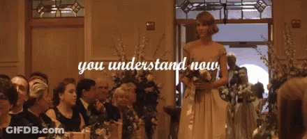 Woman In Wedding Dress Walking Down Aisle GIF