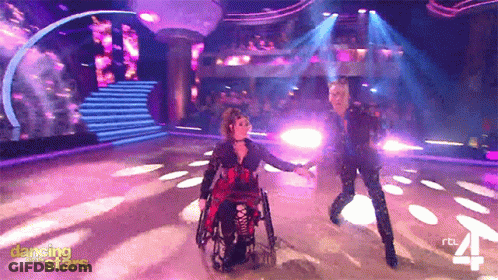 Woman In Wheelchair Dancing With Man On Dancing Stars GIF