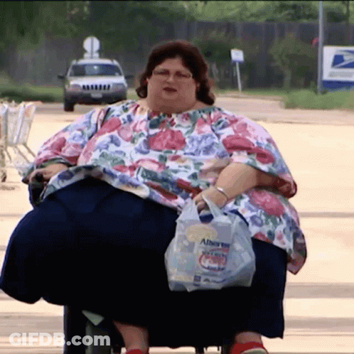 Woman In Wheelchair With Bag Saying Always GIF