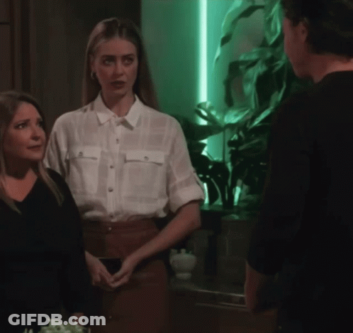 Woman In White And Man In Black GIF