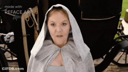 Woman In White Cape Made With Reface App GIF