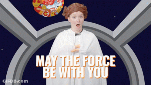 Woman In White Cape May The Force Be With You GIF