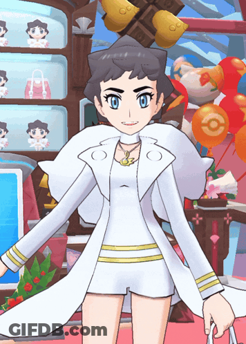 Woman In White Coat And Shorts Standing In Room GIF
