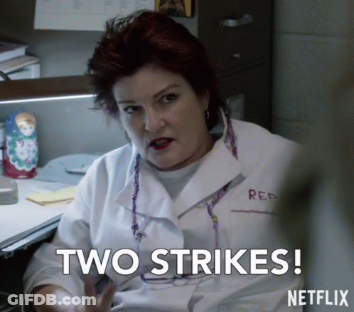 Woman In White Coat Says Two Strikes On Netflix Ad GIF