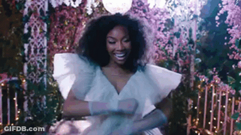 Woman In White Dress And Gloves Dancing GIF