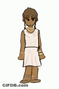 Woman In White Dress And Gold Jewelry GIF