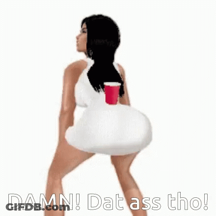 Woman In White Dress Damn Dat Ass Tho GIF