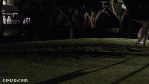 Woman In White Dress Dancing At Night GIF