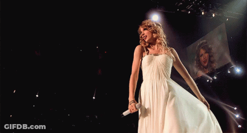 Woman In White Dress Dancing With Outstretched Arms GIF