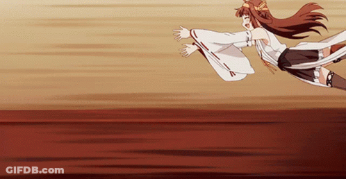 Woman In White Dress Flying GIF