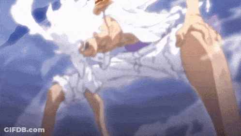 Woman In White Dress In Cloudy Sky GIF
