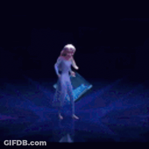 Woman In White Dress In Dark Room Surrounded By Light GIF