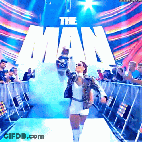 Woman In White Dress In Front Of The Man Sign GIF