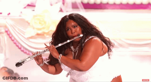 Woman In White Dress Playing Flute Subscribe GIF