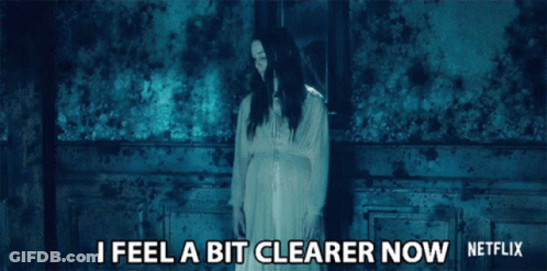 Woman In White Dress Says I Feel A Bit Clearer Now Netflix GIF
