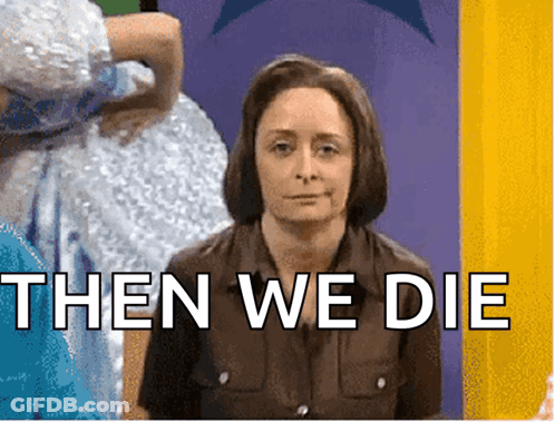 Woman In White Dress Says Then We Die GIF
