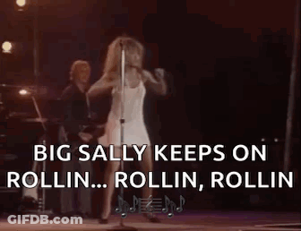 Woman In White Dress Singing And Dancing GIF