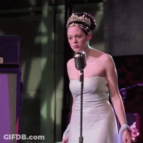 Woman In White Dress Singing Tiara GIF